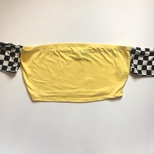 Cropped off the shoulder top